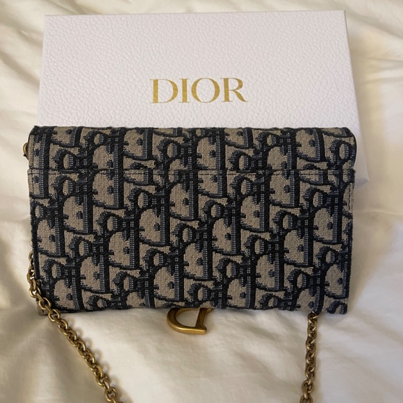 Dior Long Saddle Wallet with Chain - Picture 3 of 4